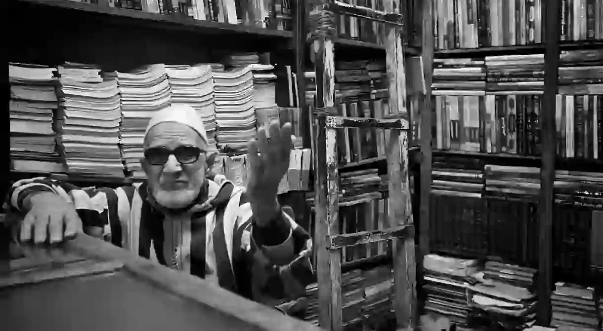 A bookseller in Morocco