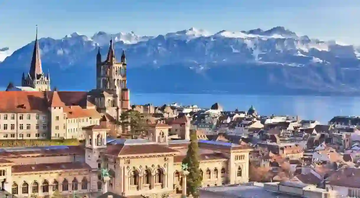 Lausanne on the shores of Lake Geneva