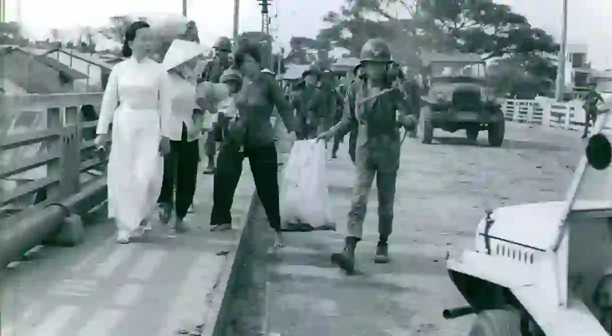 People fleeing during the Tet Offensive