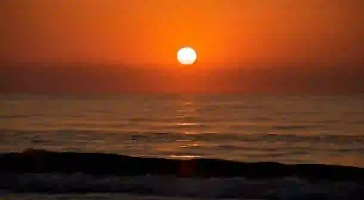 Sunset over the sea, Valencia