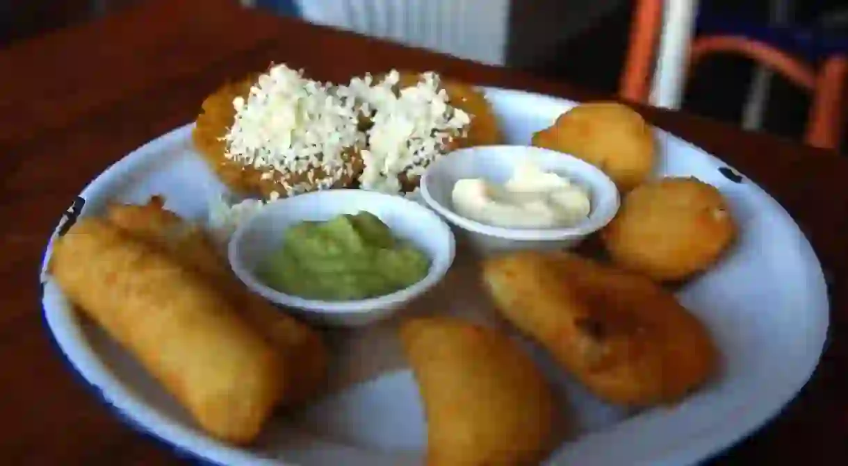 Medley of Venezuelan snacks