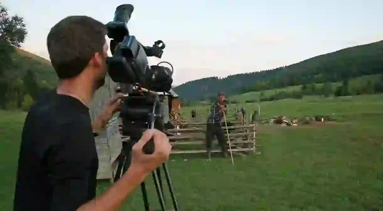 Filming in Romania