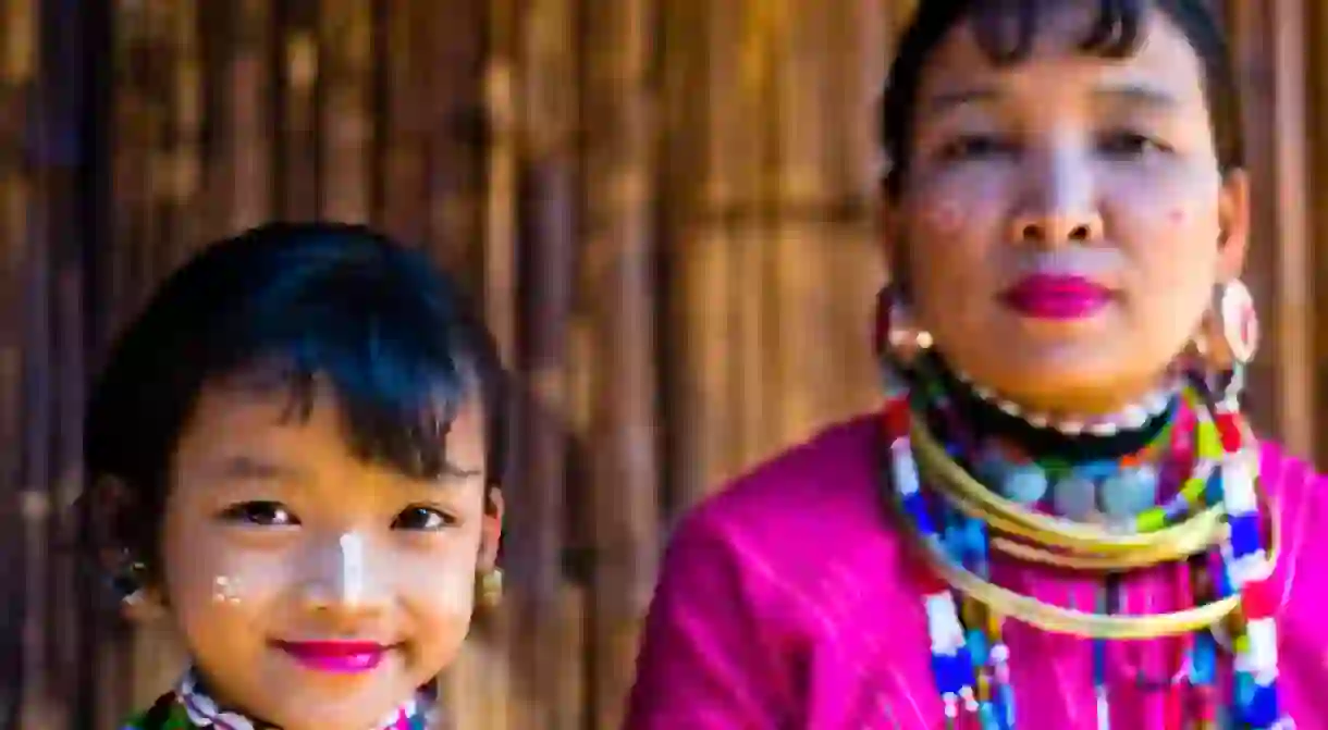 Mother and daughter of the Karen hill tribe