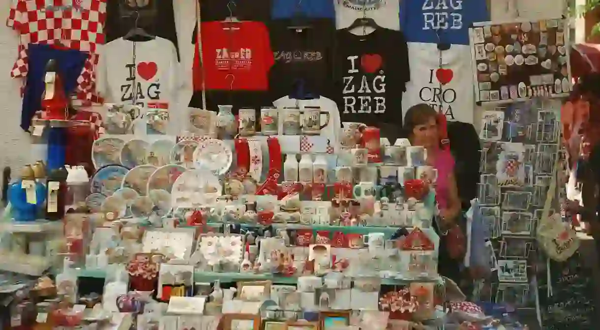 Zagreb souvenir stall