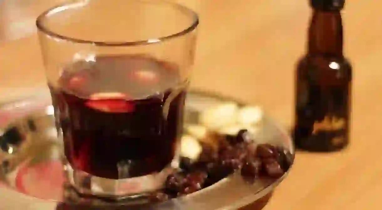 A glass of Glögg