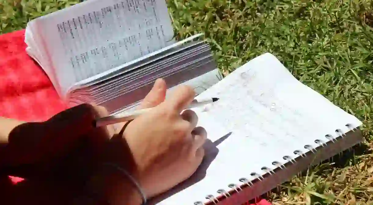 Studying Spanish in the sun