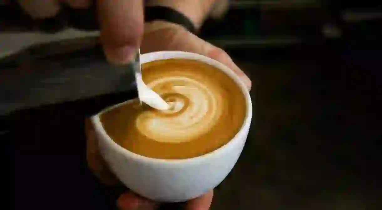 The taste of a delicious coffee