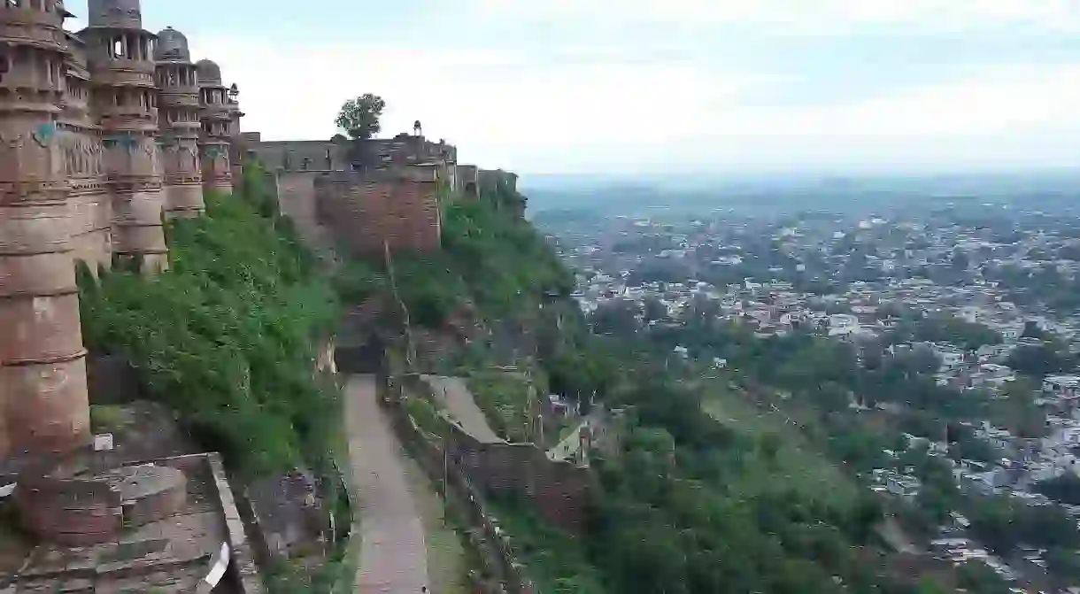 View of Gwalior city from the Gwalior Fort