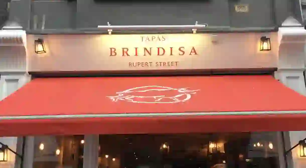 The entrance to Brindisa Rupert Street, London