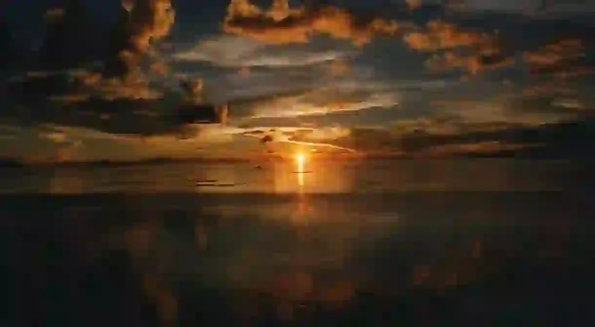 Sunset over the Salar de Uyuni, Bolivia