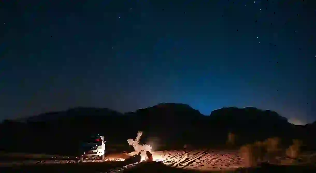 Making tea under the stars