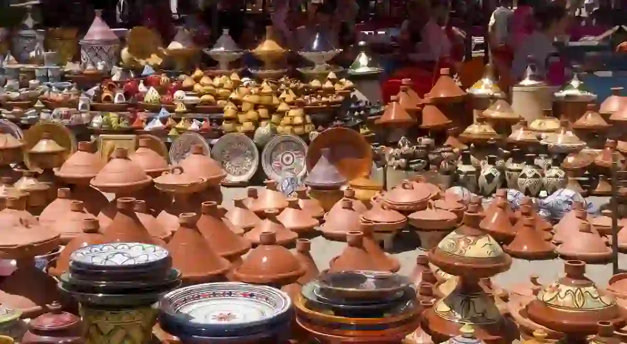 Tagines and pottery for sale in Meknes