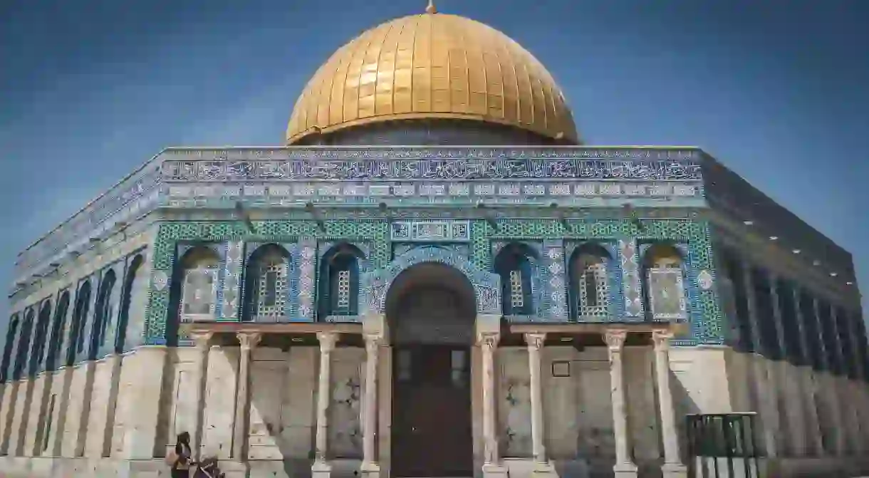 The Dome of the Rock is one of Jerusalems most famous Islamic monuments, although it is actually a shrine and not a mosque