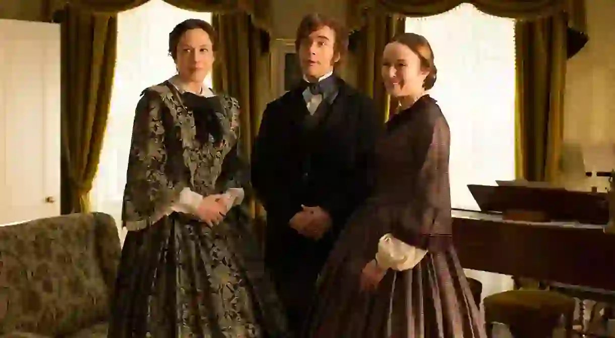 Jodhi May (left) and Jennifer Ehle with Duncan Duff in A Quiet Passion