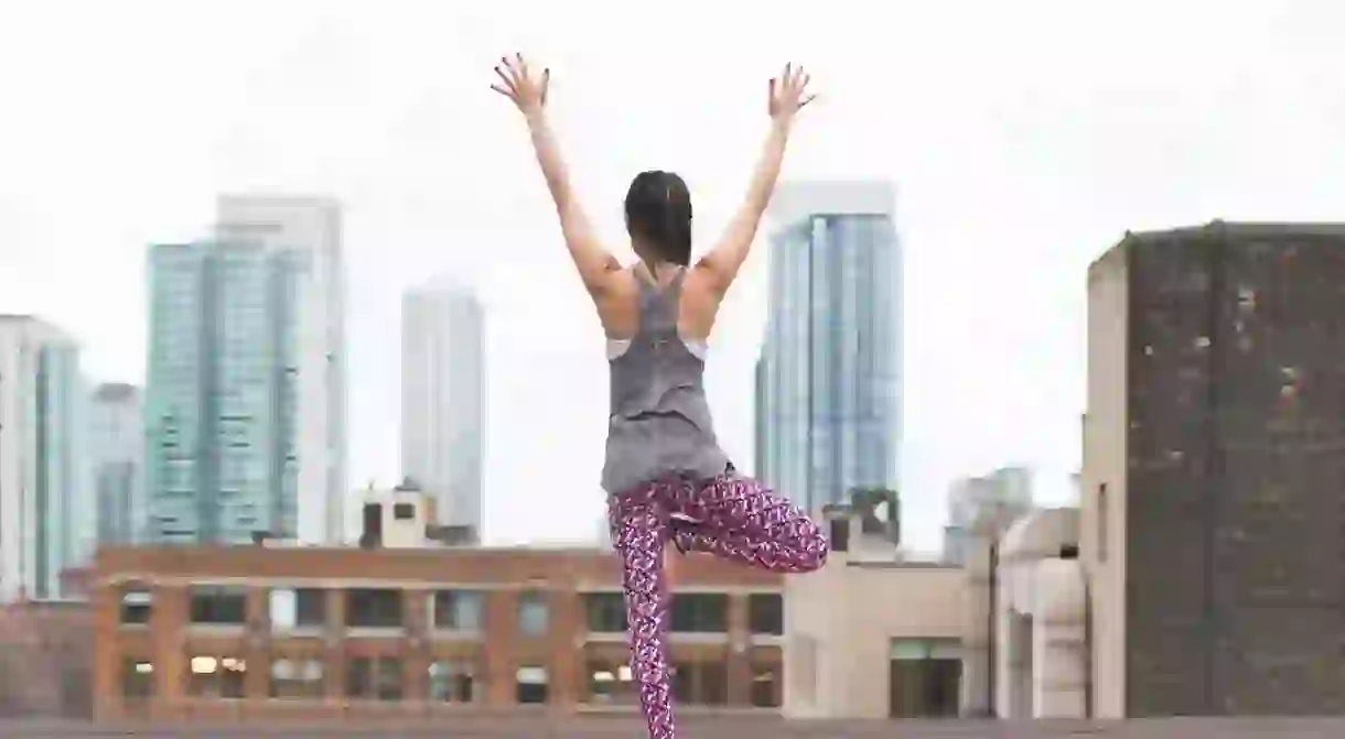 Yoga on the roof