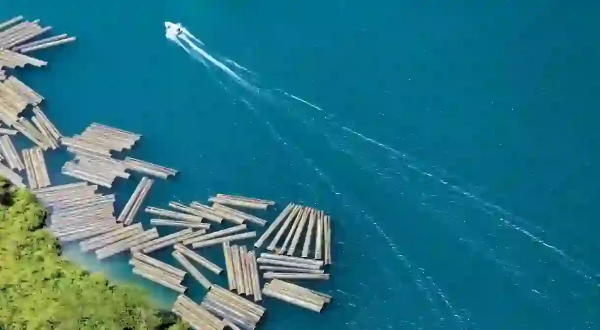 Construction materials along Lake Kivu