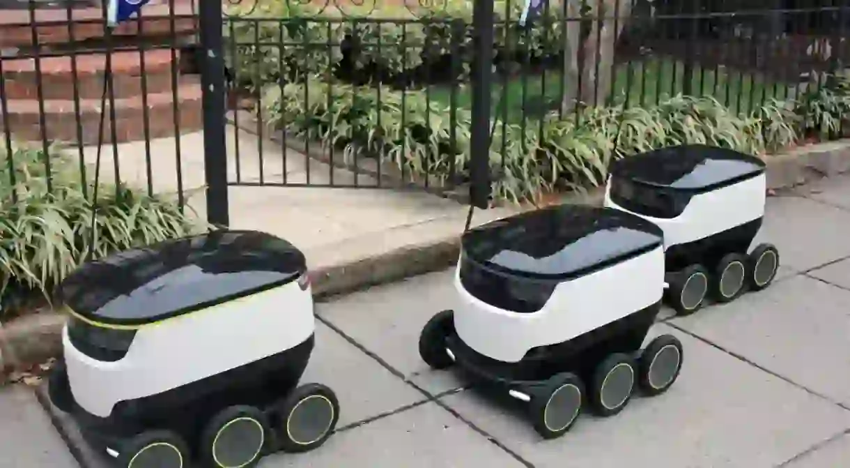 Starship delivery robots in action