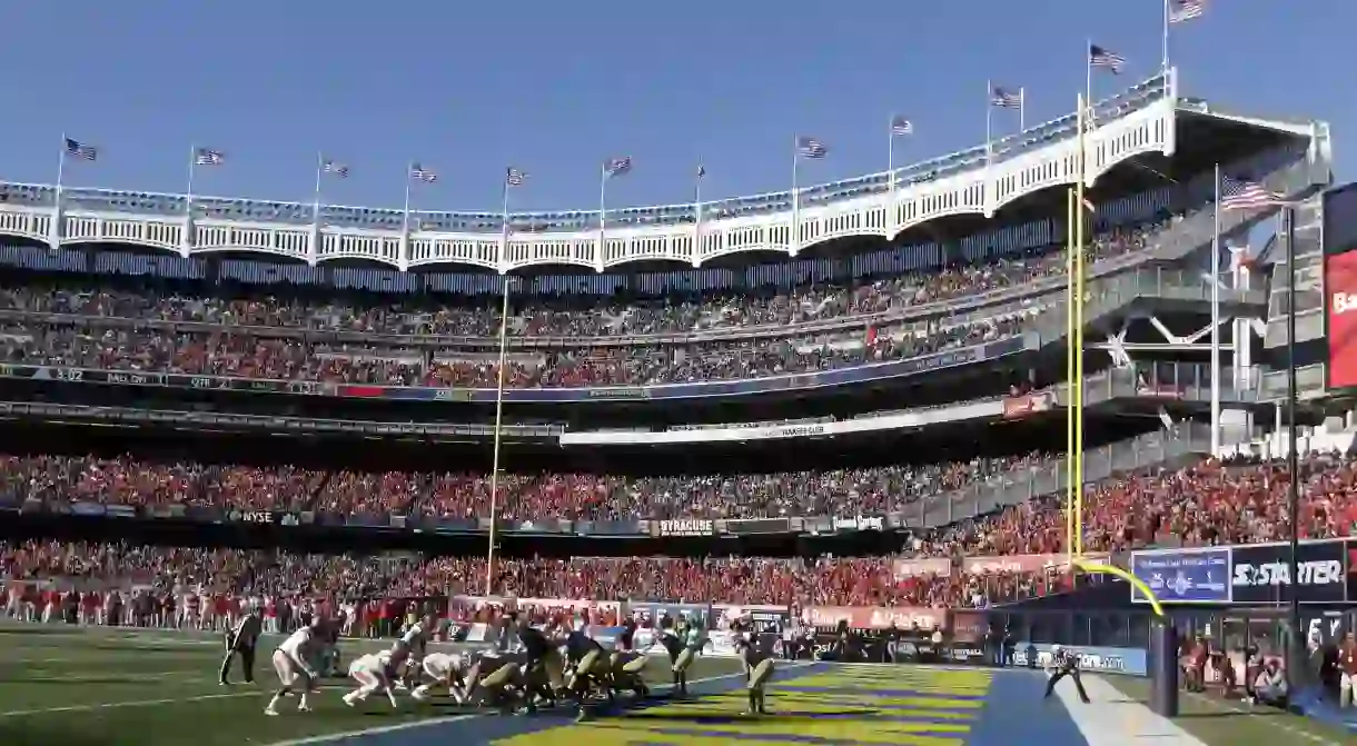 Notre Dame defeated Rutgers in the 2013 Pinstripe Bowl