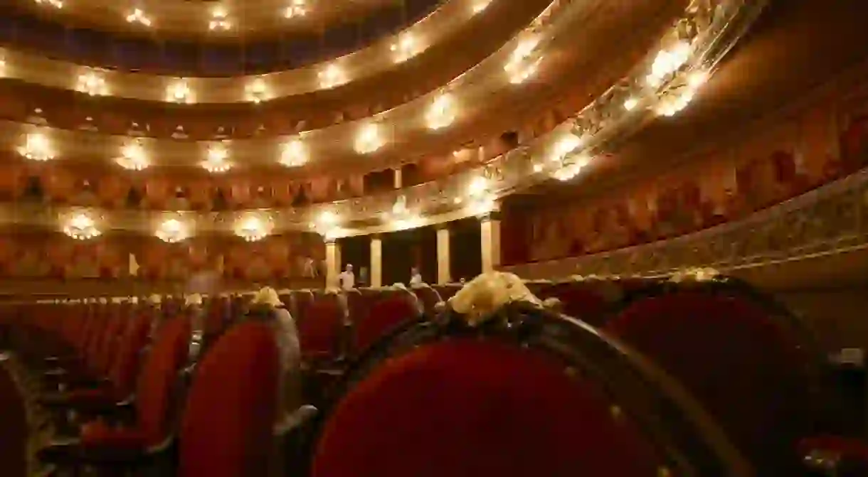 The inside of the Teatro Colon