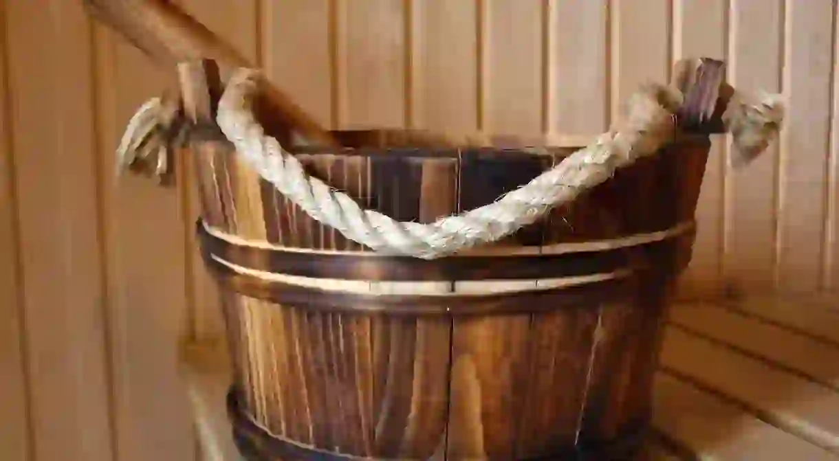 Sauna bucket and ladle