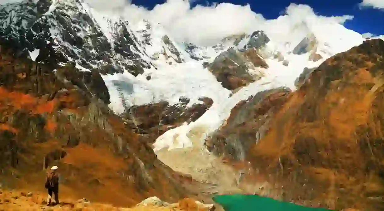 Trekking through the Cordiliera mountains