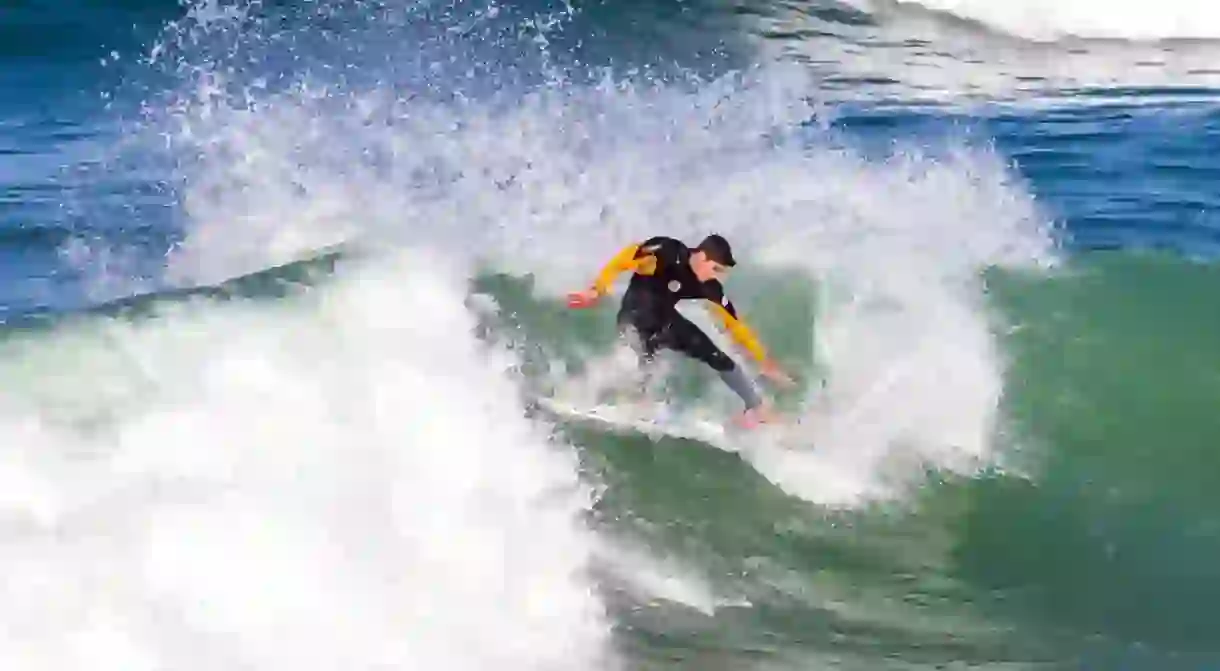 Surf session in Hossegor, France