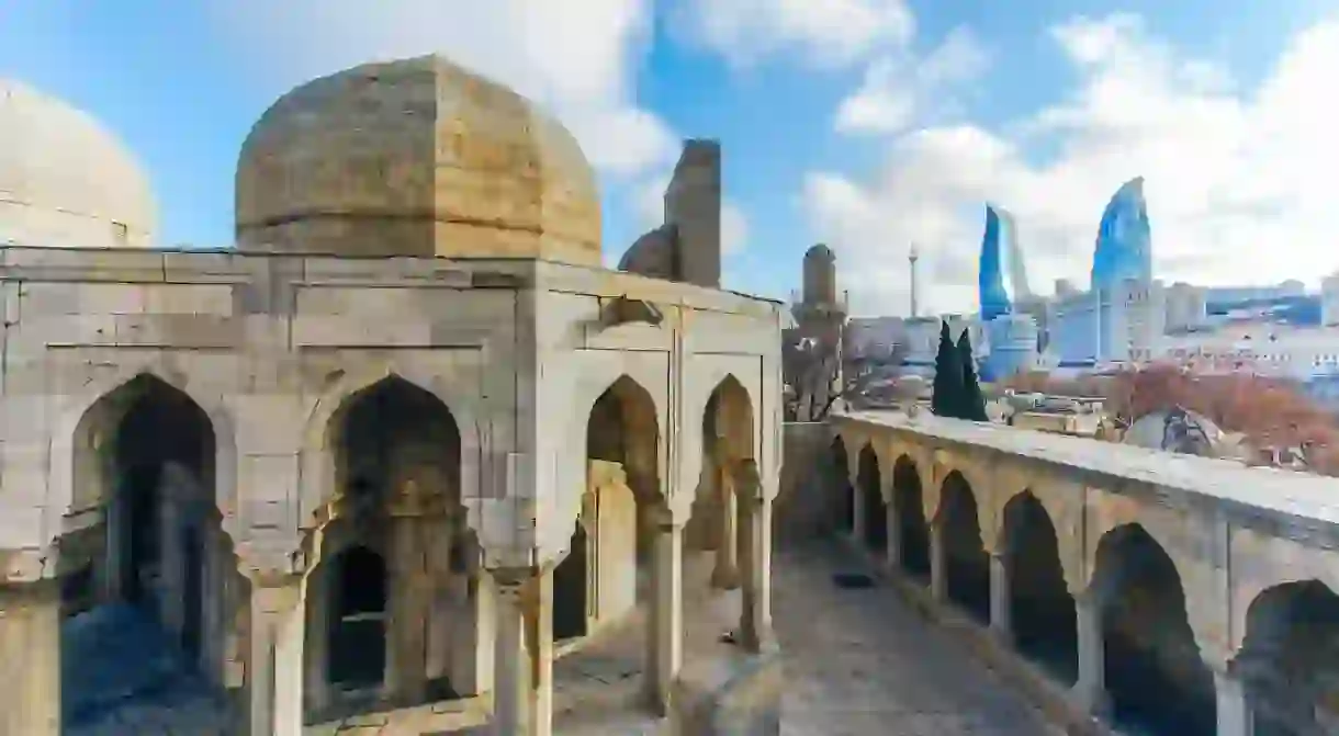 Old City with the modern city of Baku in the background