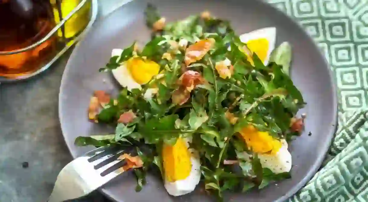 Dandelion salad, a Saarland speciality