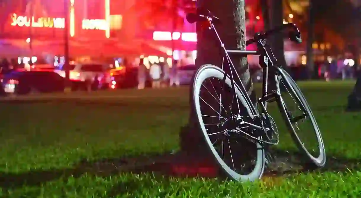 Bike on Ocean Drive in Miami