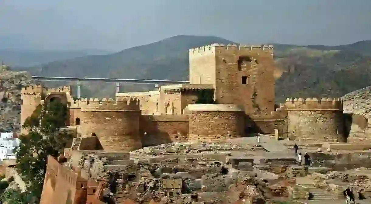 The defensive towers of Almerias 10th century Moorish fort