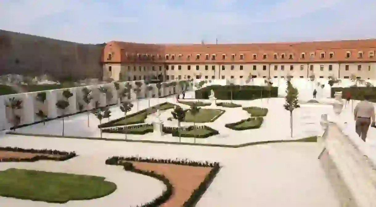 The Baroque-style gardens at the Bratislava Castle, one of Bratislavas most beautiful landmarks