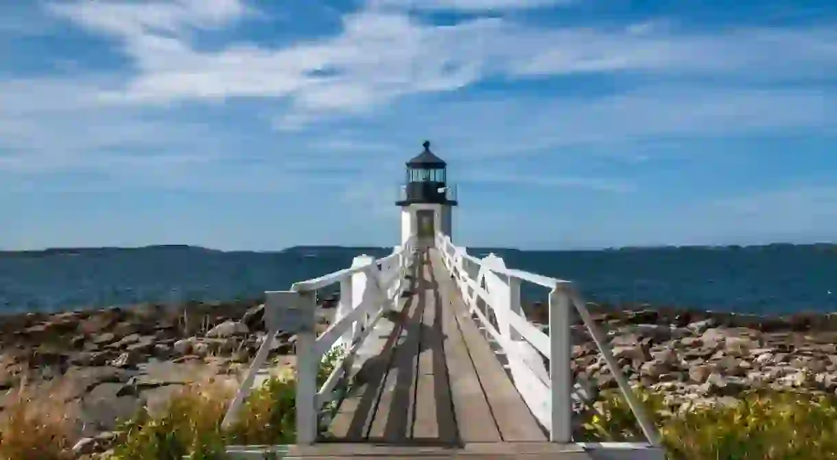 Port Clyde Lighthouse in Maine featured in Forrest Gump