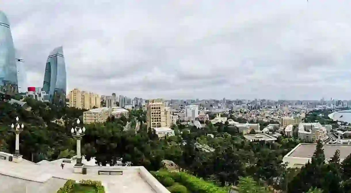 Amazing view of Baku city from Dagustu Park