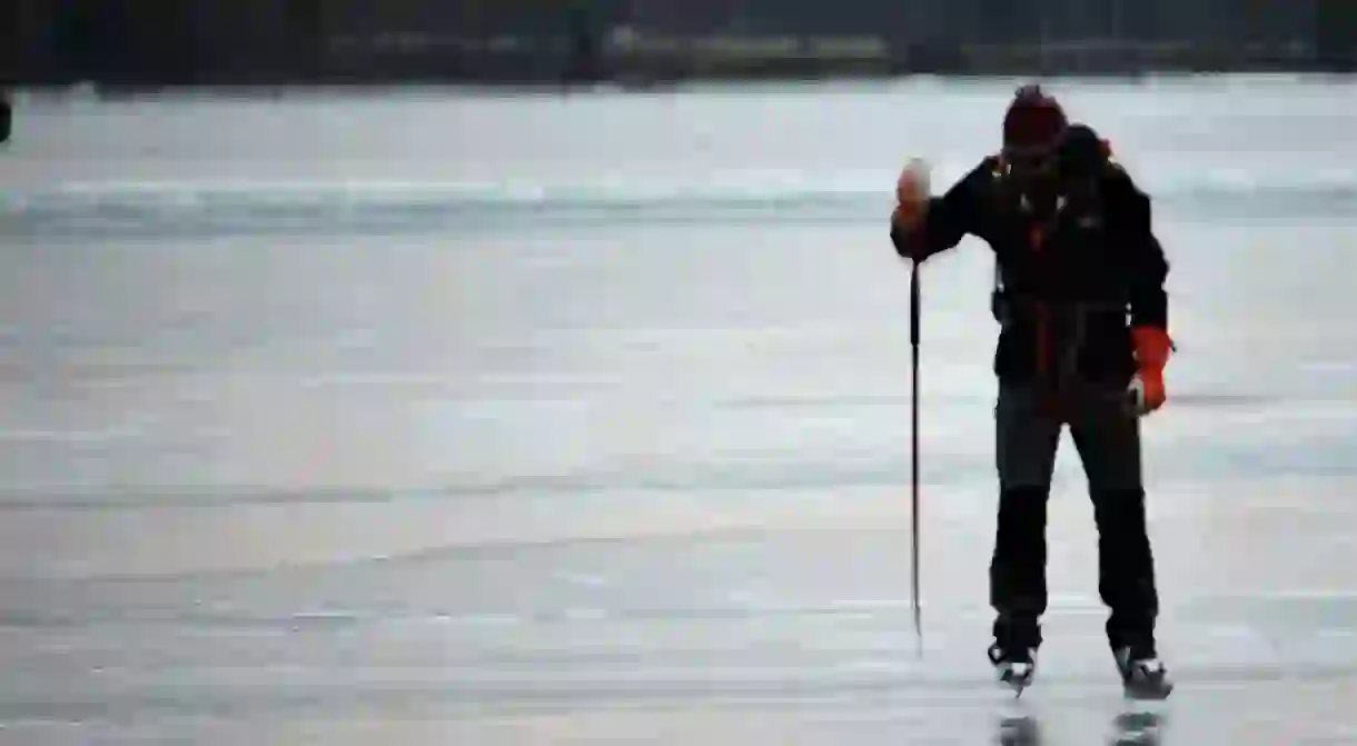 Frozen Finnish lake