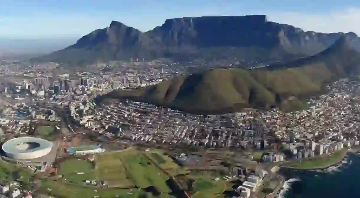 Aerial view of Cape Town