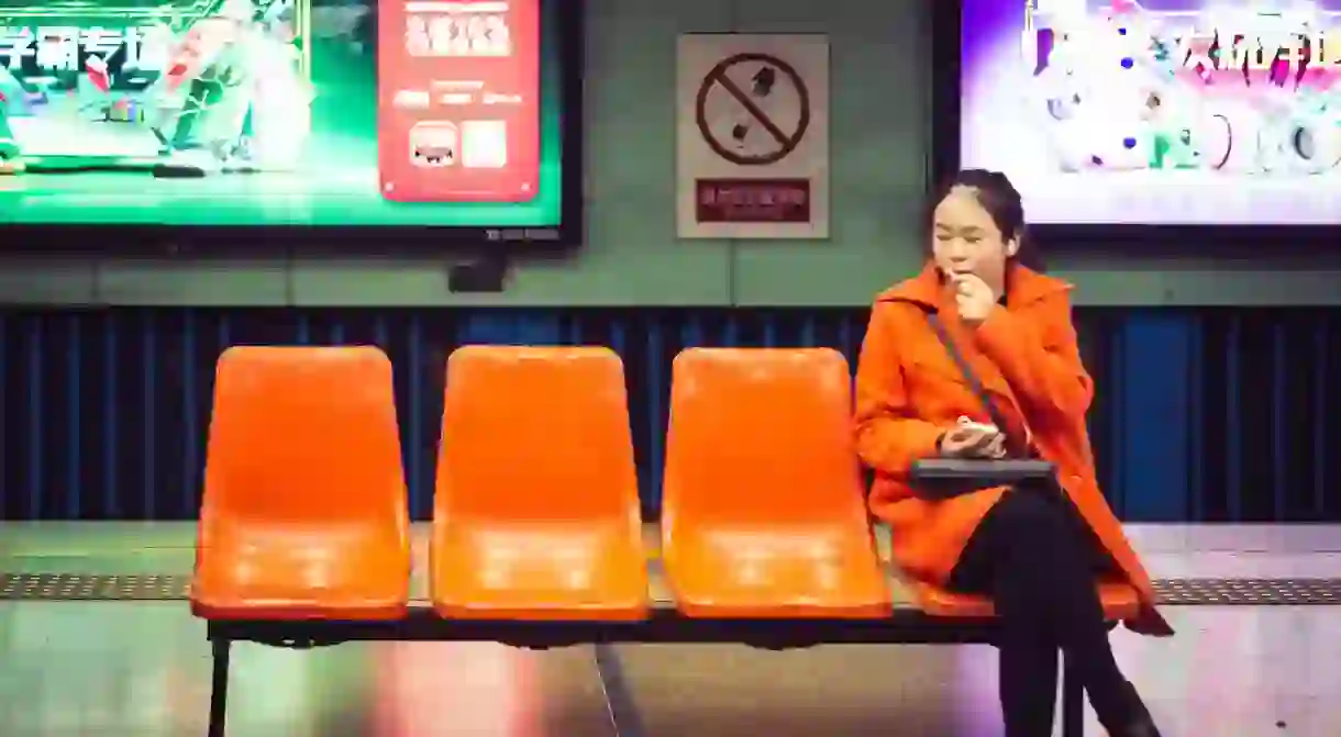 Woman in Subway