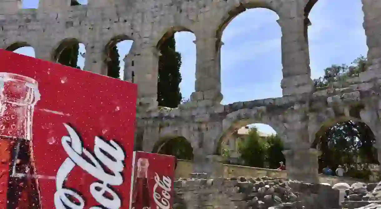 Coke at the Pula Amphitheatre