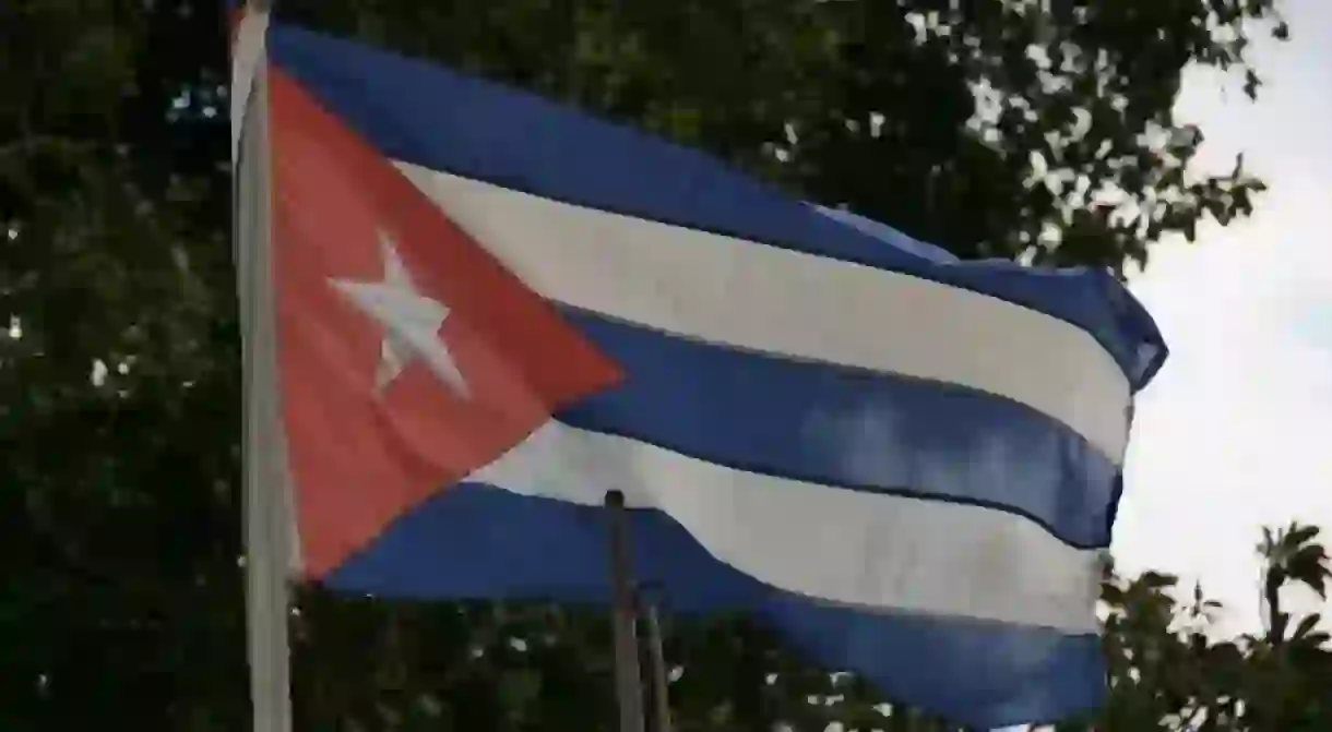 The flag of Cuba