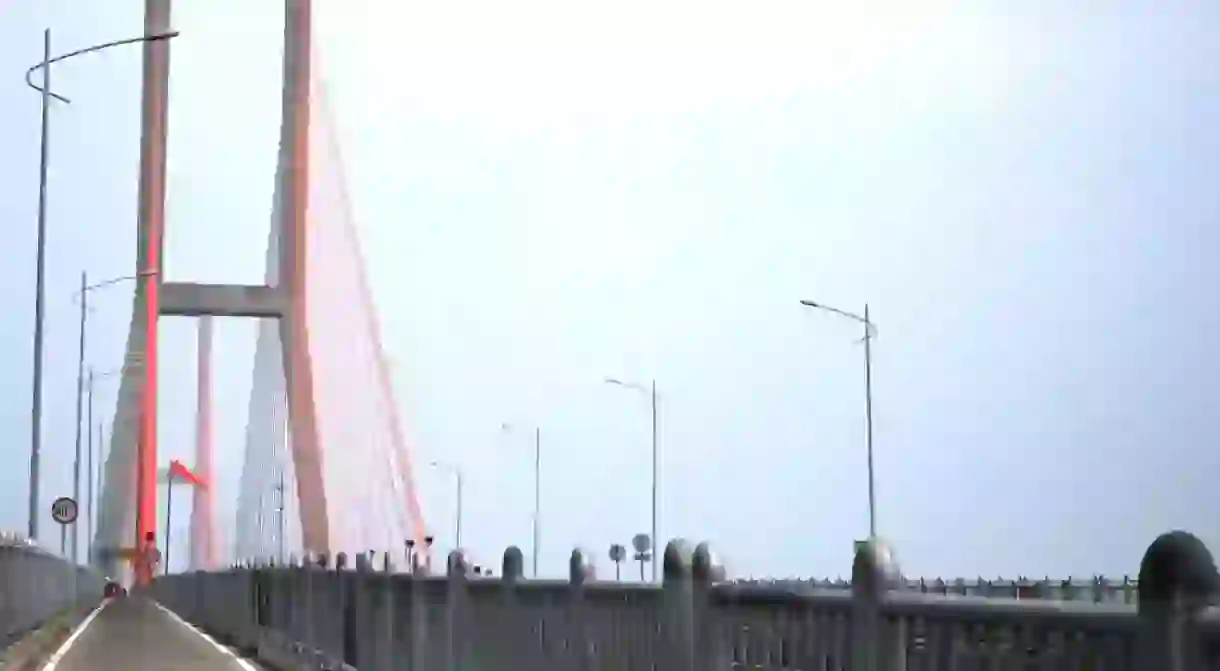 Suramadu Bridge in Surabaya, Indonesia