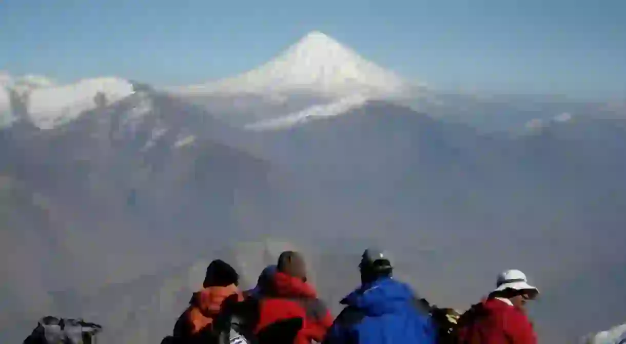 Mt. Damavand seen from Tochal