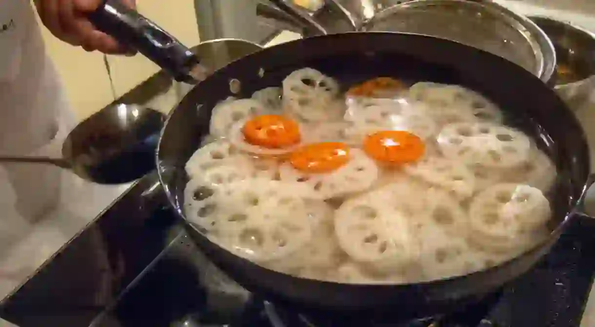 Cooking Sweet and Sour Lotus Root, Black Sesame Kitchen