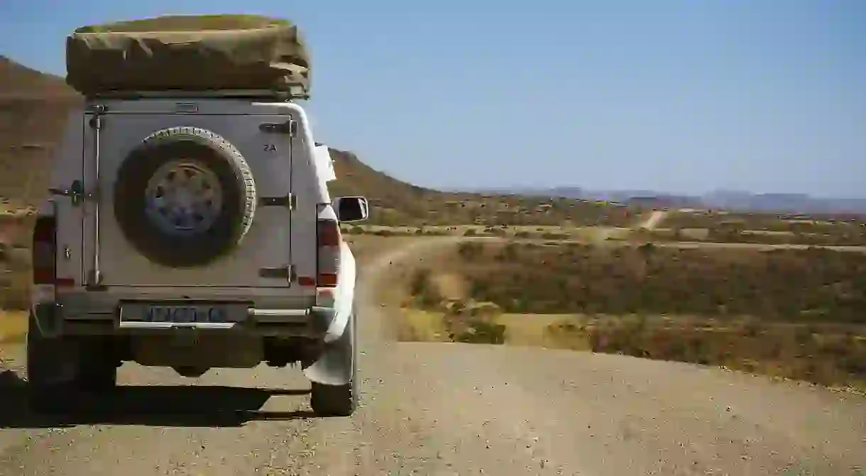 On the road in Namibia