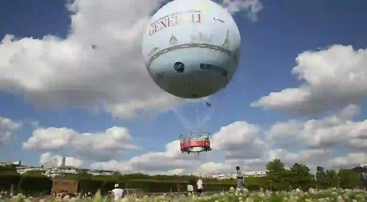 Hot-air balloon rides over Paris