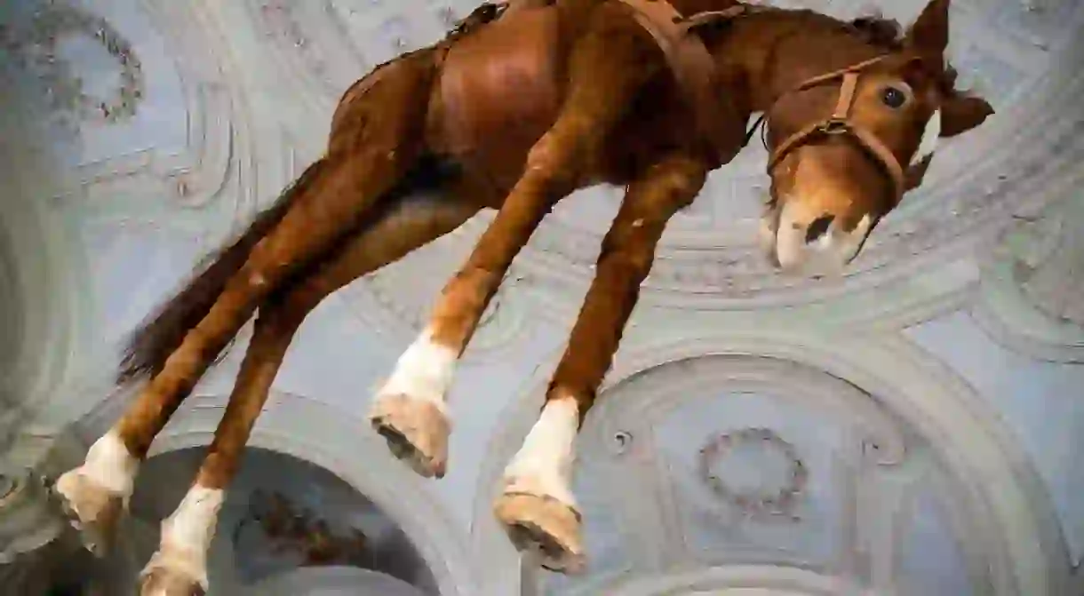 Novecento (1900) by Maurizio Cattelan (1997) at Castello di Rivoli