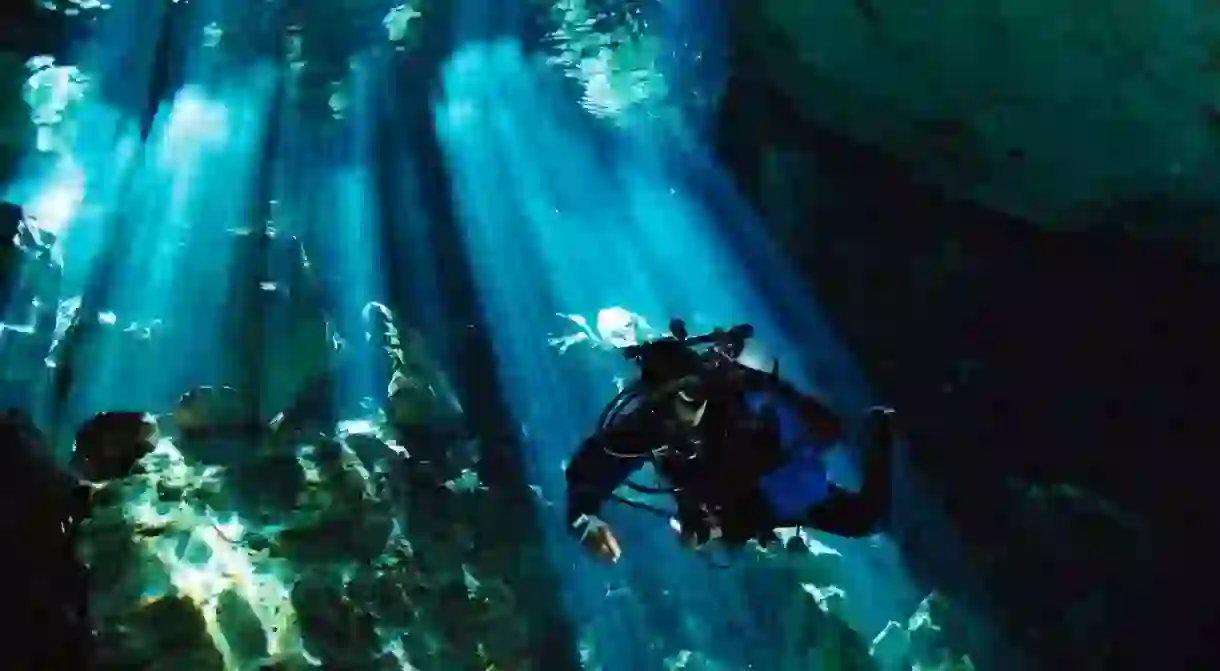 Cenote diver