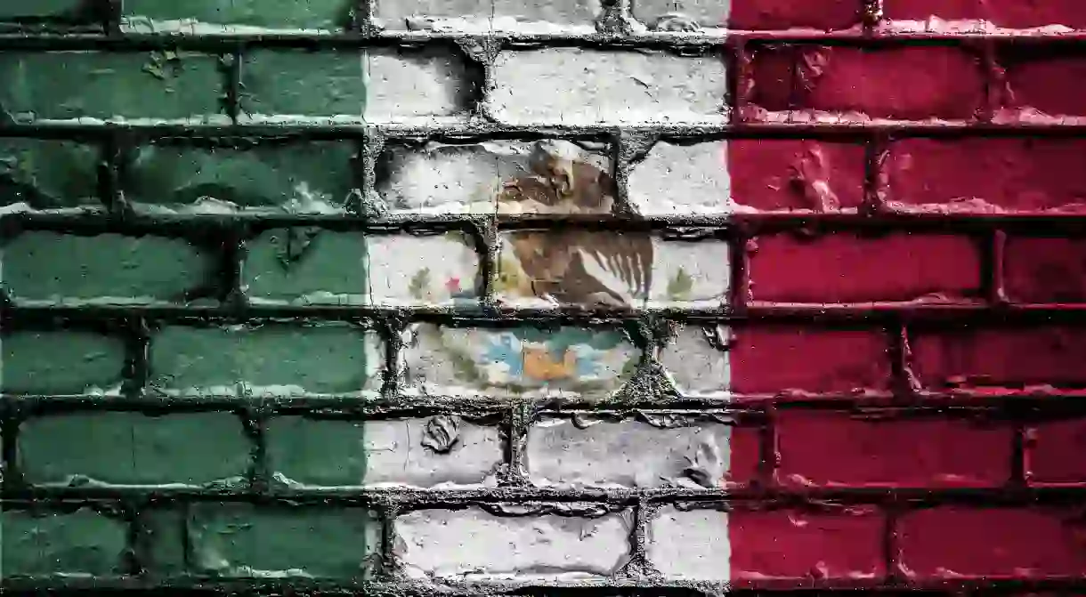 Mexico map mural