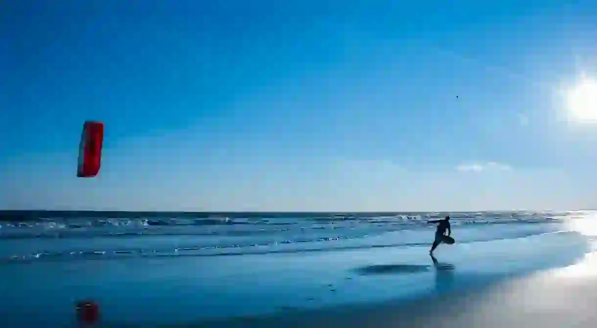 Flying a kite