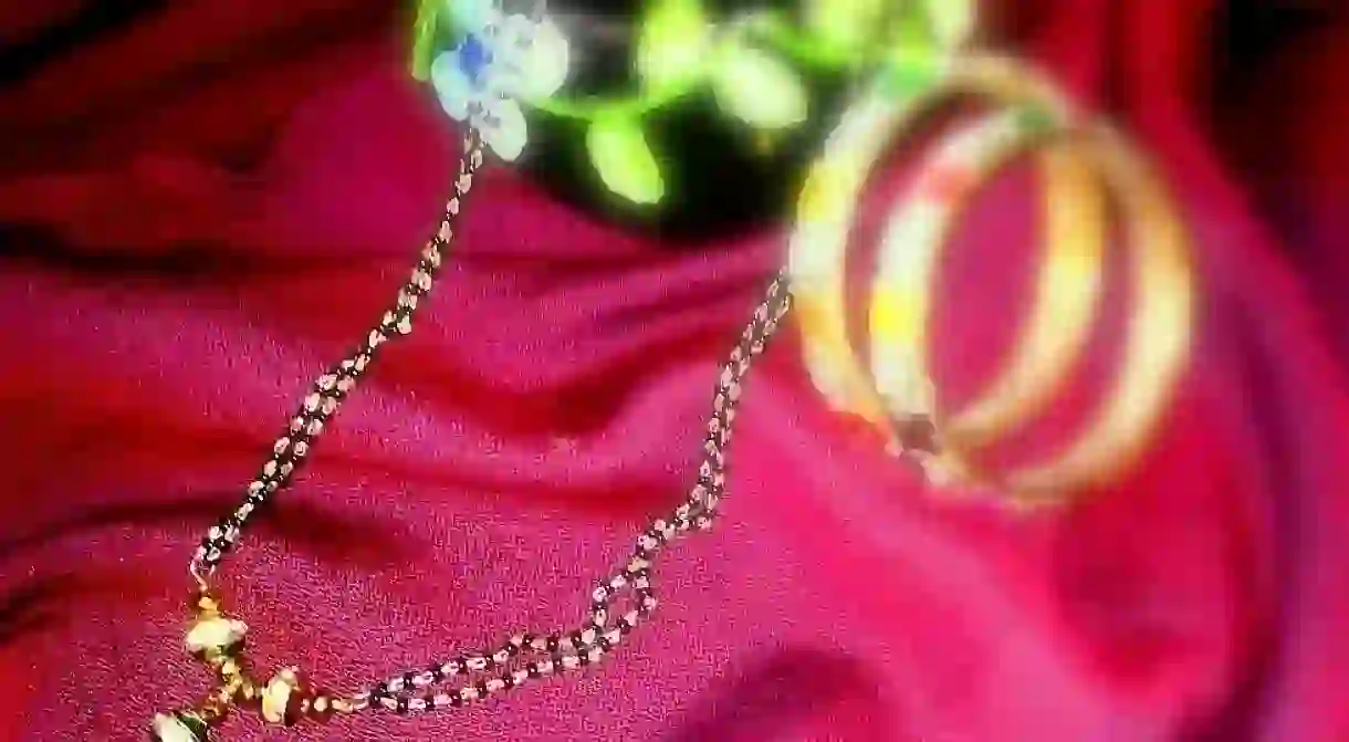 Mangalsutra with bangles