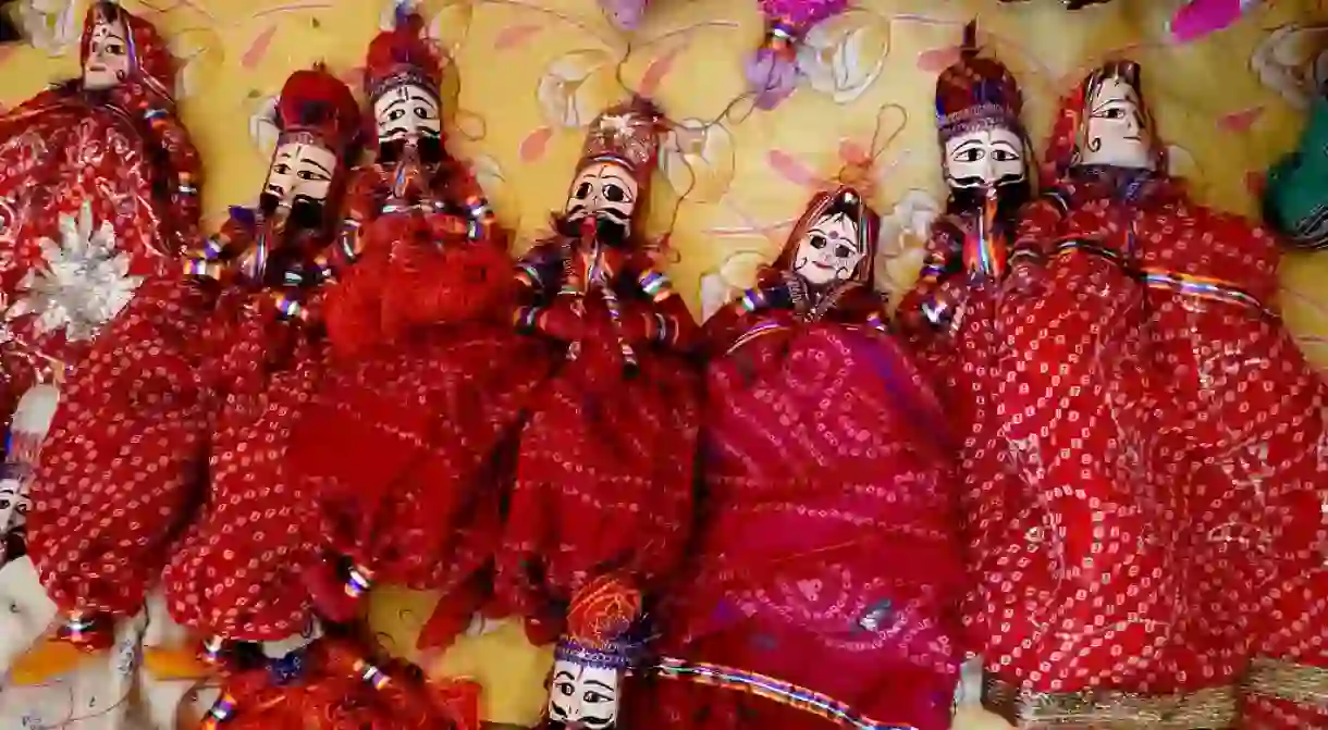 Colourful puppets in Rajasthan