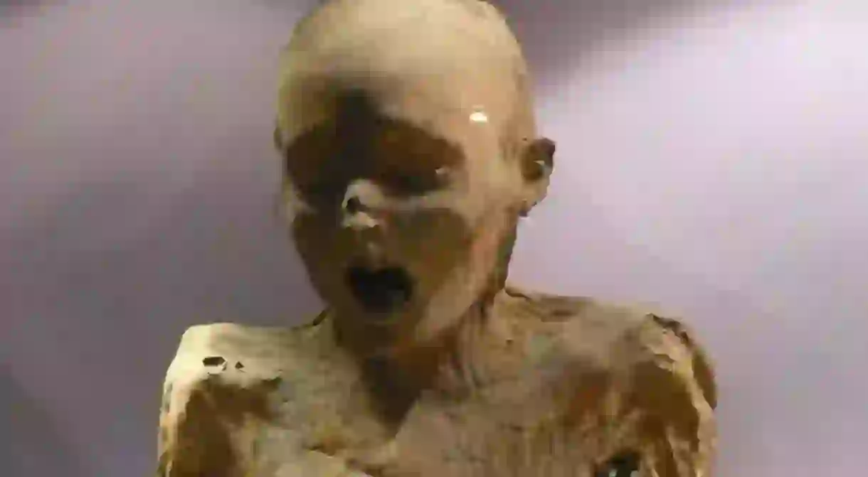 A mummy at the Mummy Museum